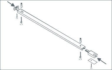 Étape 2. Fixez le système de rail au plafond